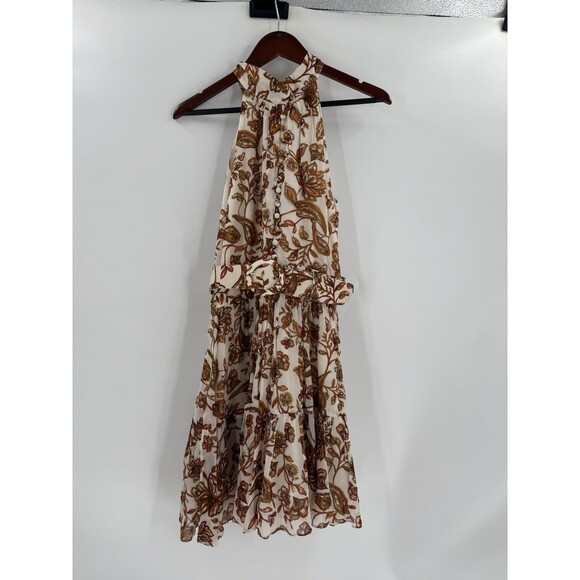 NWOT Gorgeous Nicholas Selima Belted Dress in Ivory Paisley Size 2 Retail- $550 - Picture 3 of 16